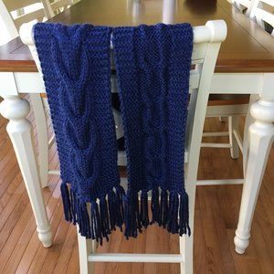Beautiful Handmade knit blue Scarf